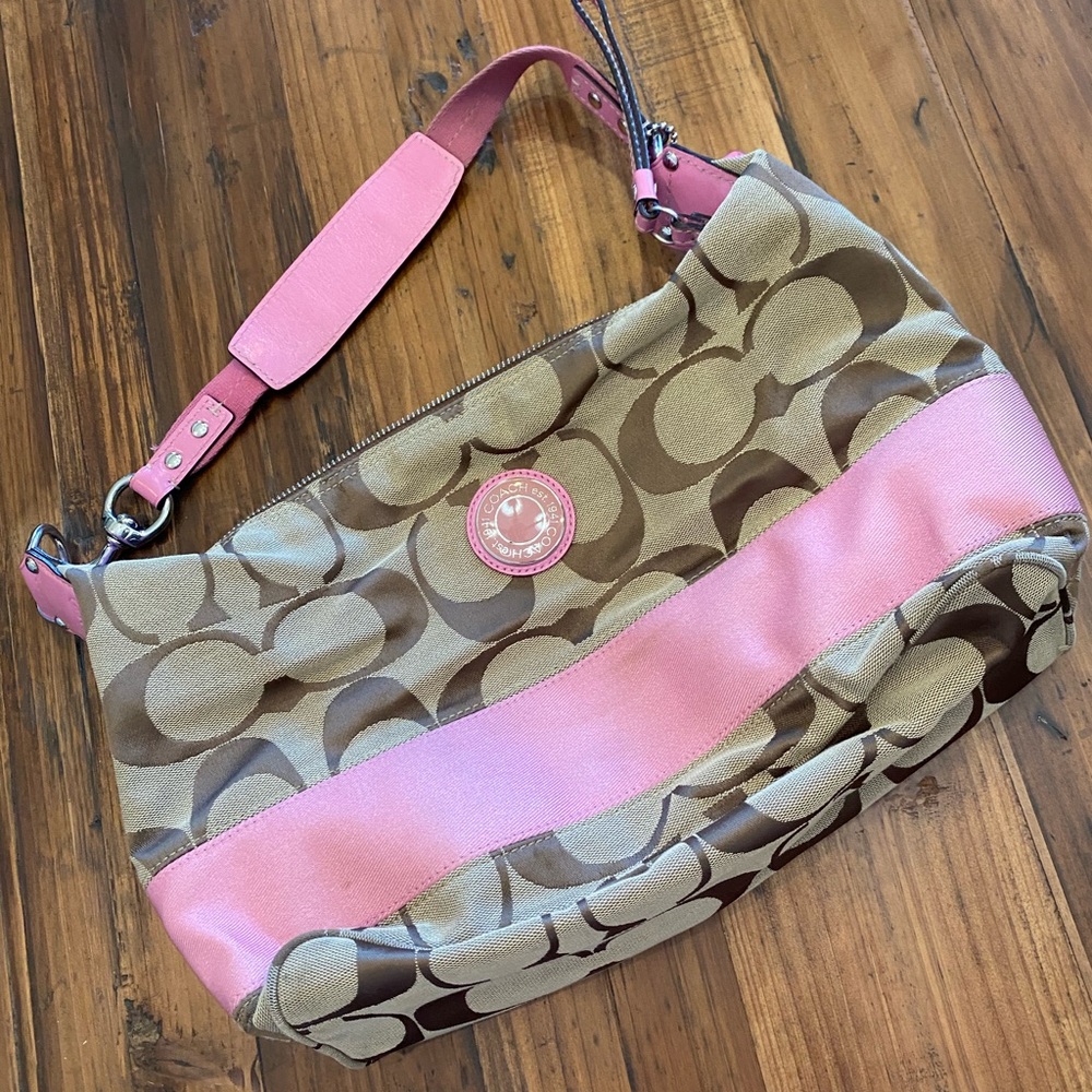 Authentic pink Coach hobo purse